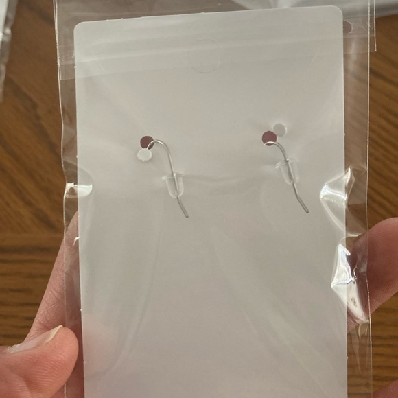 Sparkly Blue Heart Earrings. - Picture 2 of 2